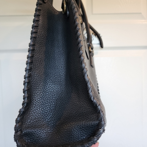 GH Bass & Co Vintage Black Leather Shoulder Handbag Purse - Picture 13 of 16